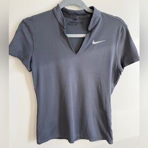 Nike Golf Women's Gray Dri-Fit Short Sleeve Polo Top
